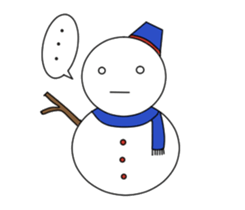 Funny snowman 01 sticker #5542540