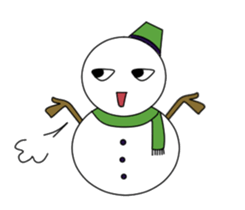 Funny snowman 01 sticker #5542541