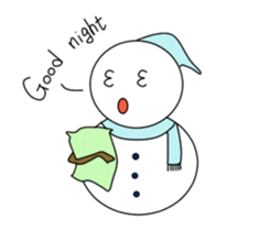 Funny snowman 01 sticker #5542542
