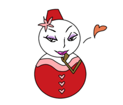 Funny snowman 01 sticker #5542543