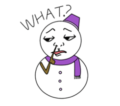 Funny snowman 01 sticker #5542544