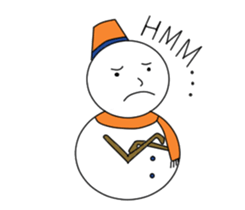 Funny snowman 01 sticker #5542545