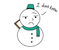 Funny snowman 01 sticker #5542546