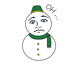 Funny snowman 01 sticker #5542548