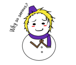 Funny snowman 01 sticker #5542549