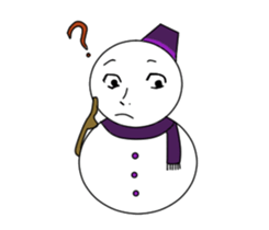 Funny snowman 01 sticker #5542550