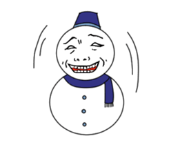 Funny snowman 01 sticker #5542551