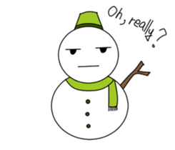 Funny snowman 01 sticker #5542552