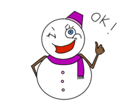 Funny snowman 01 sticker #5542553