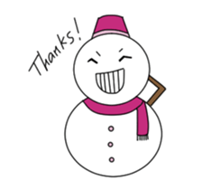 Funny snowman 01 sticker #5542555