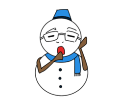 Funny snowman 01 sticker #5542556