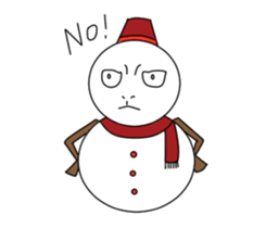 Funny snowman 01 sticker #5542557
