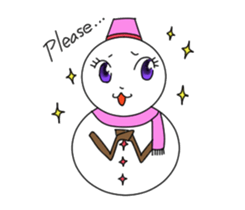 Funny snowman 01 sticker #5542558