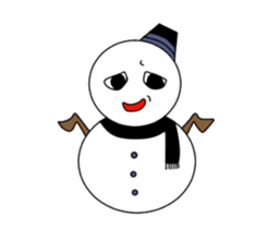 Funny snowman 01 sticker #5542559