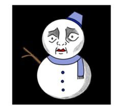 Funny snowman 01 sticker #5542560