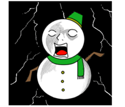 Funny snowman 01 sticker #5542561