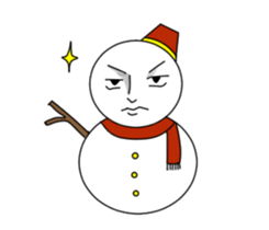 Funny snowman 01 sticker #5542562
