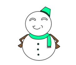 Funny snowman 01 sticker #5542563