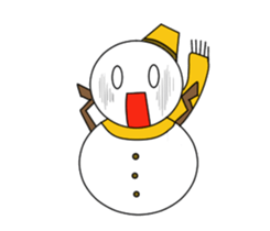 Funny snowman 01 sticker #5542564