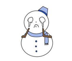 Funny snowman 01 sticker #5542567
