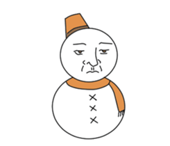 Funny snowman 01 sticker #5542569