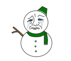 Funny snowman 01 sticker #5542570