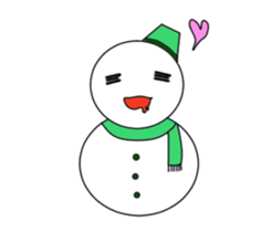 Funny snowman 01 sticker #5542572