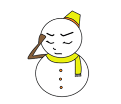 Funny snowman 01 sticker #5542573