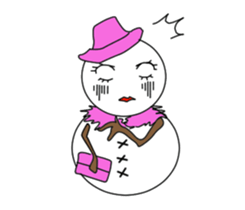 Funny snowman 01 sticker #5542574