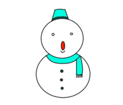 Funny snowman 01 sticker #5542575