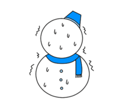 Funny snowman 01 sticker #5542577