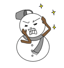 Funny snowman 01 sticker #5542578