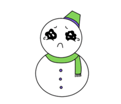 Funny snowman 01 sticker #5542579