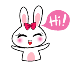 Pinko, the funny and cute bunny sticker #5542940