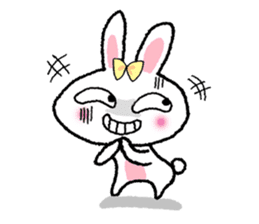 Pinko, the funny and cute bunny sticker #5542941