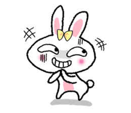 Pinko, the funny and cute bunny sticker #5542941