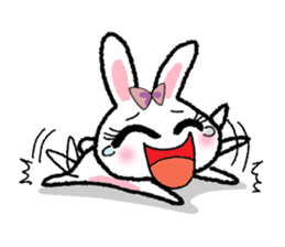 Pinko, the funny and cute bunny sticker #5542943