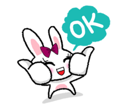 Pinko, the funny and cute bunny sticker #5542947