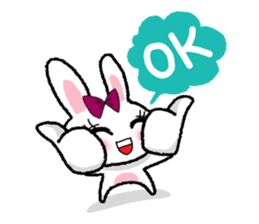 Pinko, the funny and cute bunny sticker #5542947