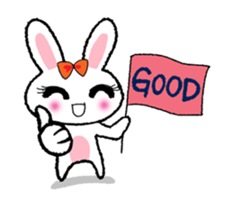 Pinko, the funny and cute bunny sticker #5542951