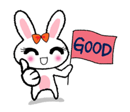 Pinko, the funny and cute bunny sticker #5542951