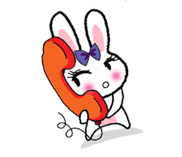 Pinko, the funny and cute bunny sticker #5542952