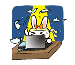 Pinko, the funny and cute bunny sticker #5542960
