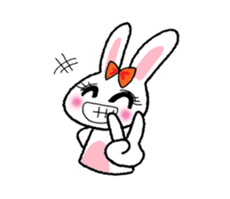 Pinko, the funny and cute bunny sticker #5542964