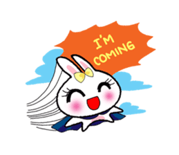 Pinko, the funny and cute bunny sticker #5542970