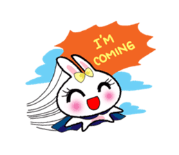Pinko, the funny and cute bunny sticker #5542970