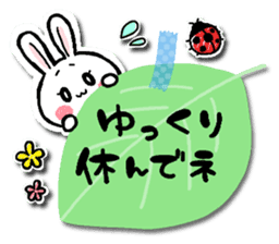 Sticker of a cat and a rabbit sticker #5546435