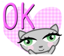 Cute nice cat message sticker #5548316