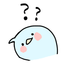 White bird with Little blue bird sticker #5549580