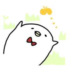 White bird with Little blue bird sticker #5549582